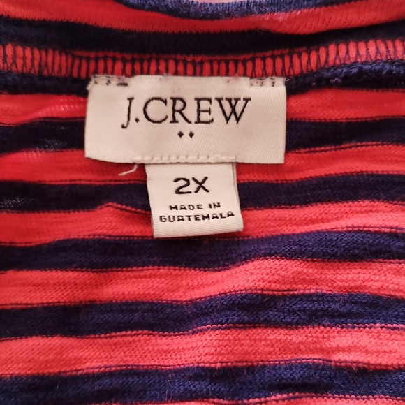 J Crew Navy and red striped tshirt dress size 2X - Picture 4 of 4